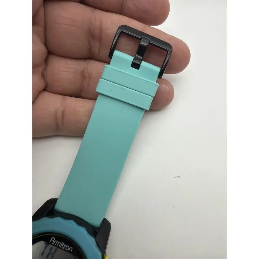 Armitron All Sport Y2K Digital Watch Rare 330ft Water Resistance Neon 40/8274